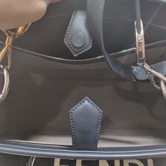 FENDI Runaway Leather Top Handle Satchel Bag Purse - Picture 6 of 8